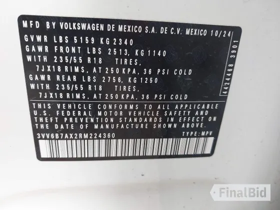 2024 Volkswagen Tiguan Wolfsburg Edition