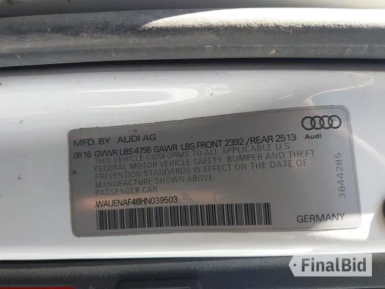 2017 Audi A4 Premium Plus