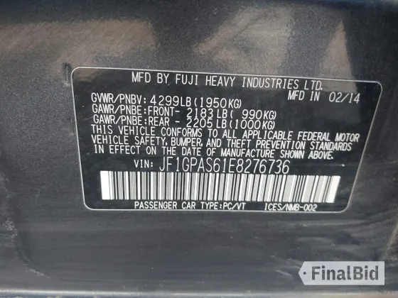 2014 Subaru Impreza Special Sports Limited