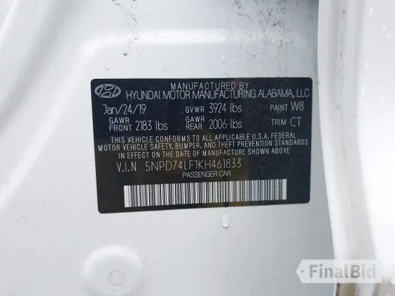 2019 Hyundai Elantra SE