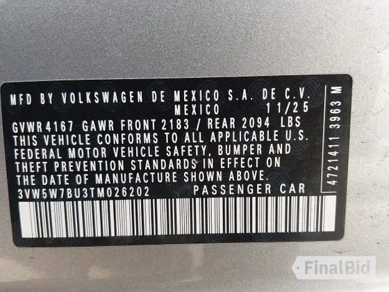 2026 Volkswagen Jetta S
