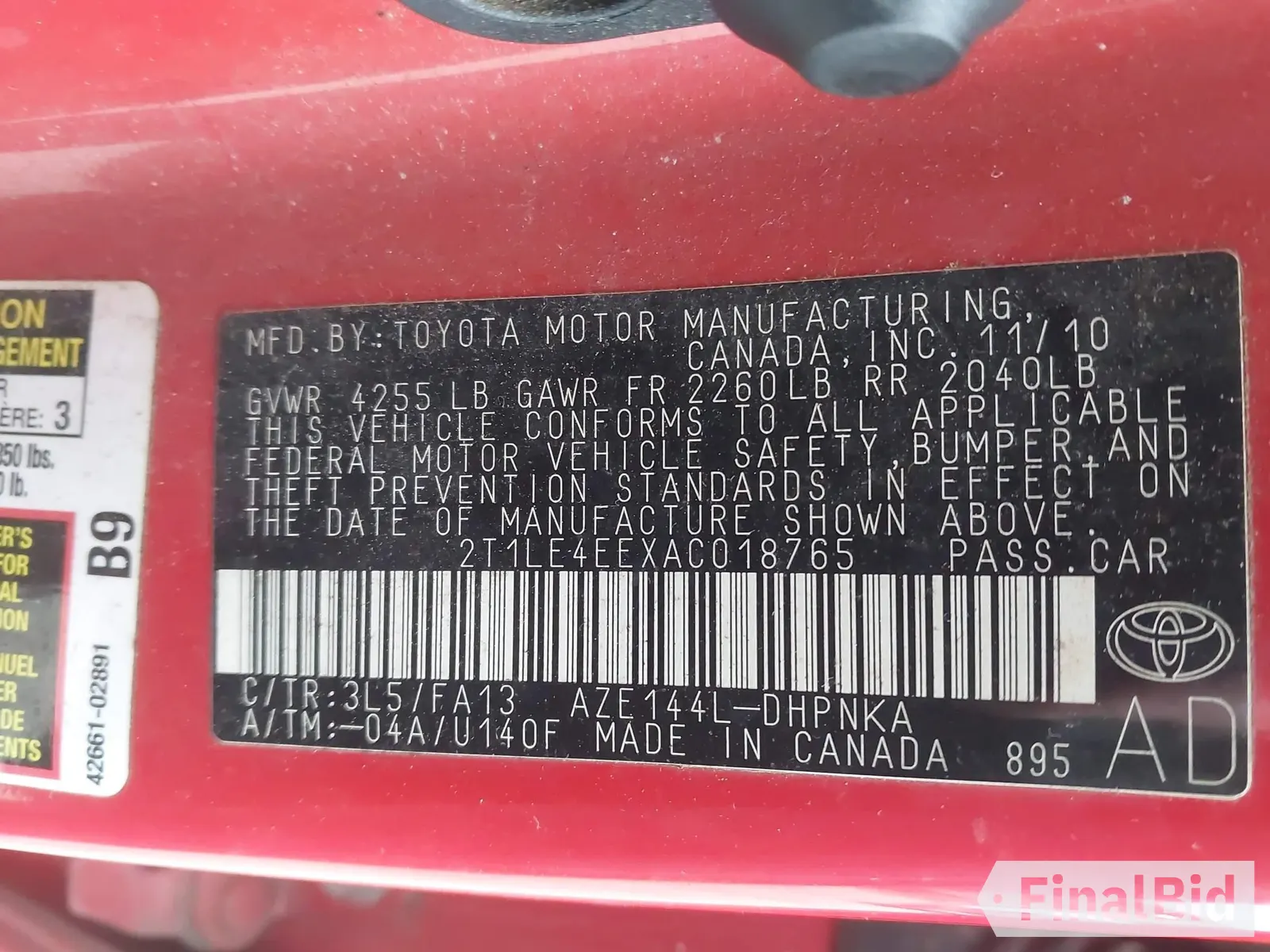 2010 Toyota Matrix S