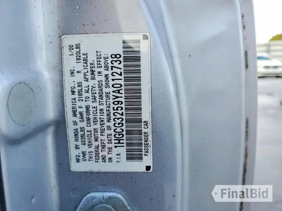 2000 Honda Accord EX
