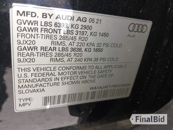 2021 Audi Q7 Premium