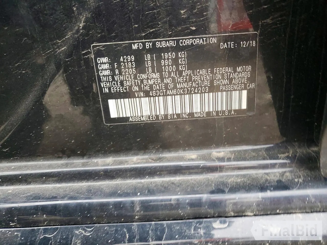 2019 Subaru Impreza Special Sports