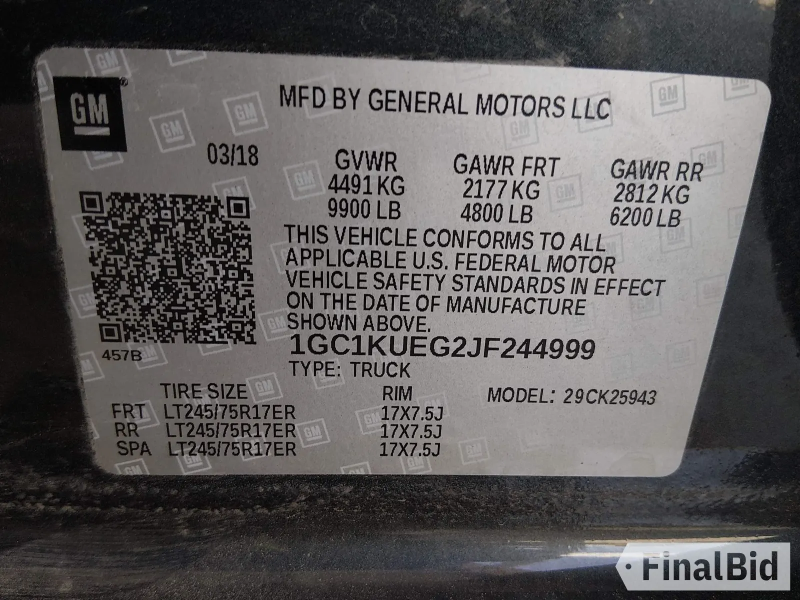 2018 Chevrolet Silverado 2500HD Work Truck