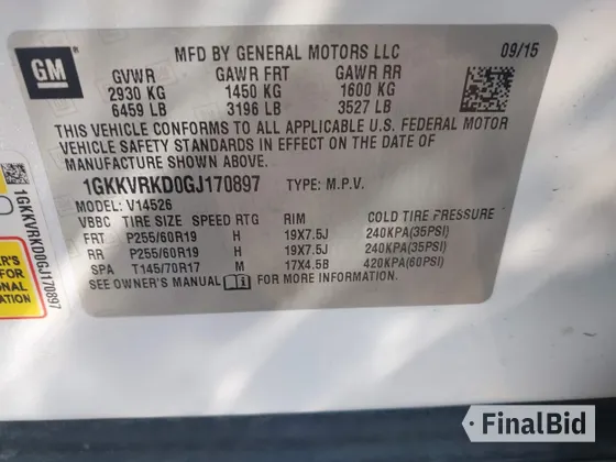 2016 GMC Acadia SLT