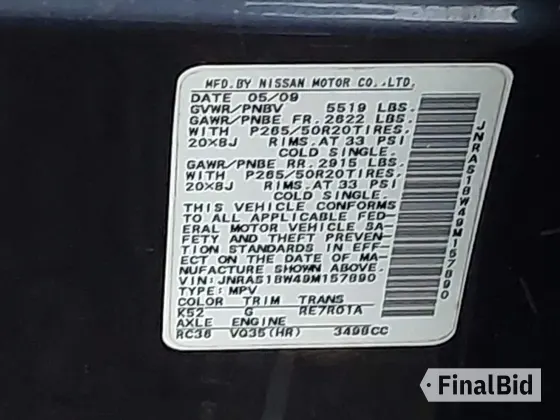 2009 Infiniti FX