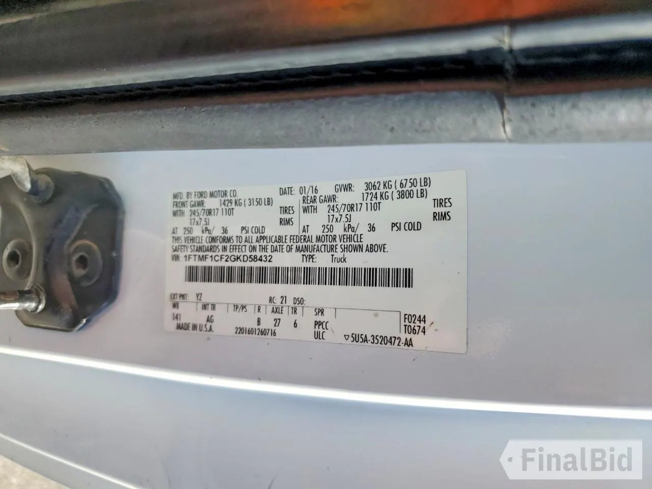 2016 Ford F-150 XL