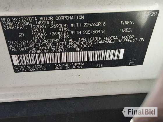 2020 Toyota RAV4 Hybrid XSE