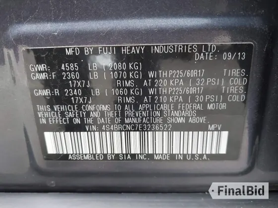 2014 Subaru Outback Limited