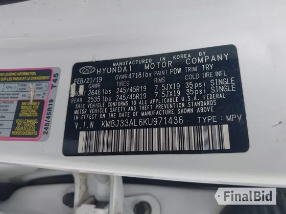 2019 Hyundai Tucson Sport