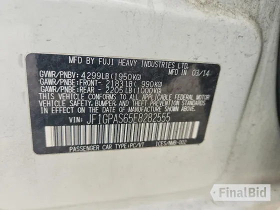 2014 Subaru Impreza Special Sports Limited