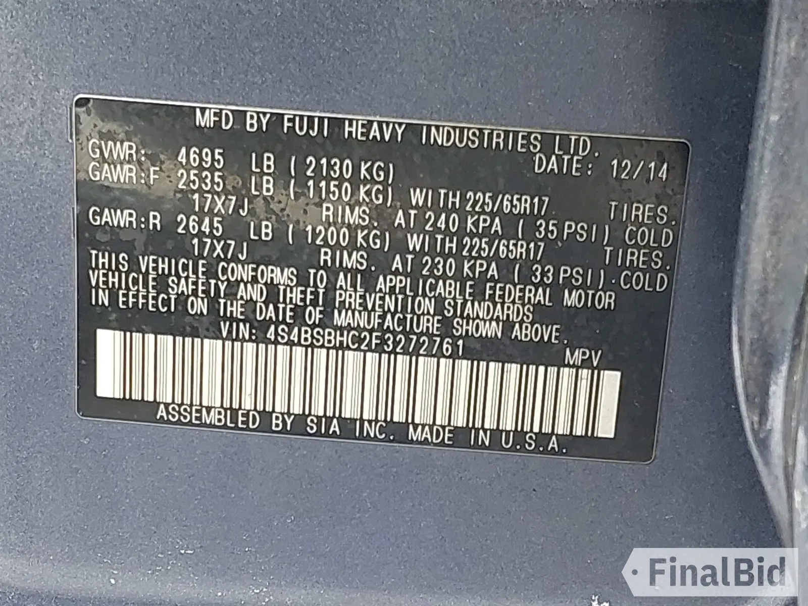 2015 Subaru Outback Premium
