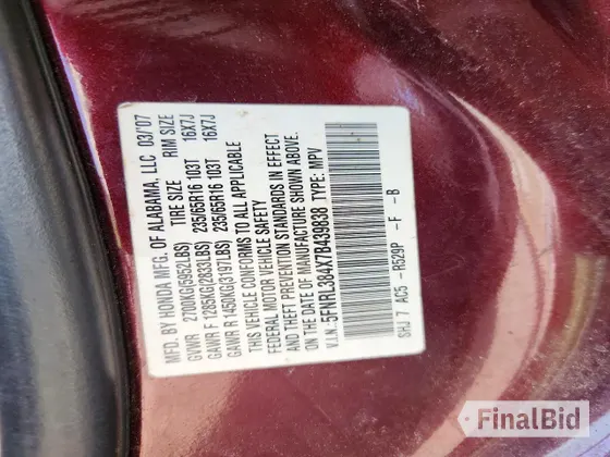 2007 Honda Odyssey EX