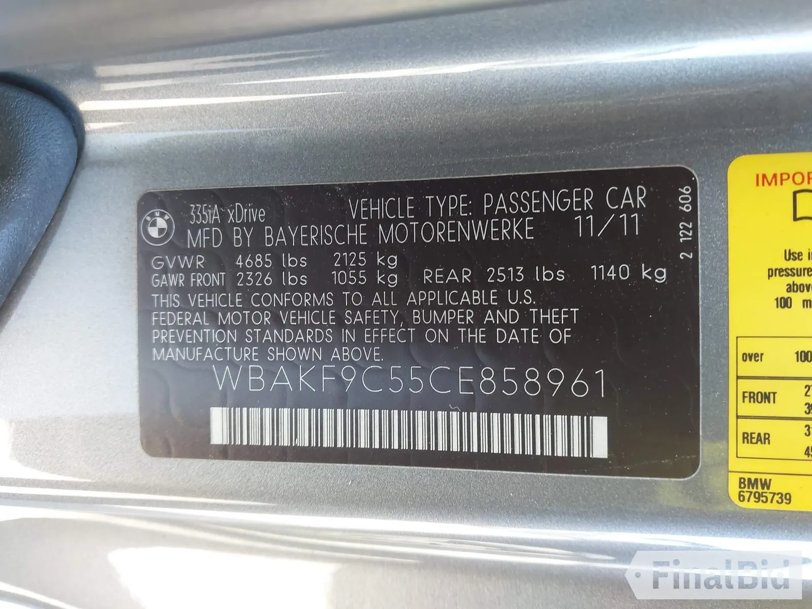2012 BMW 3 Series 335i xDrive