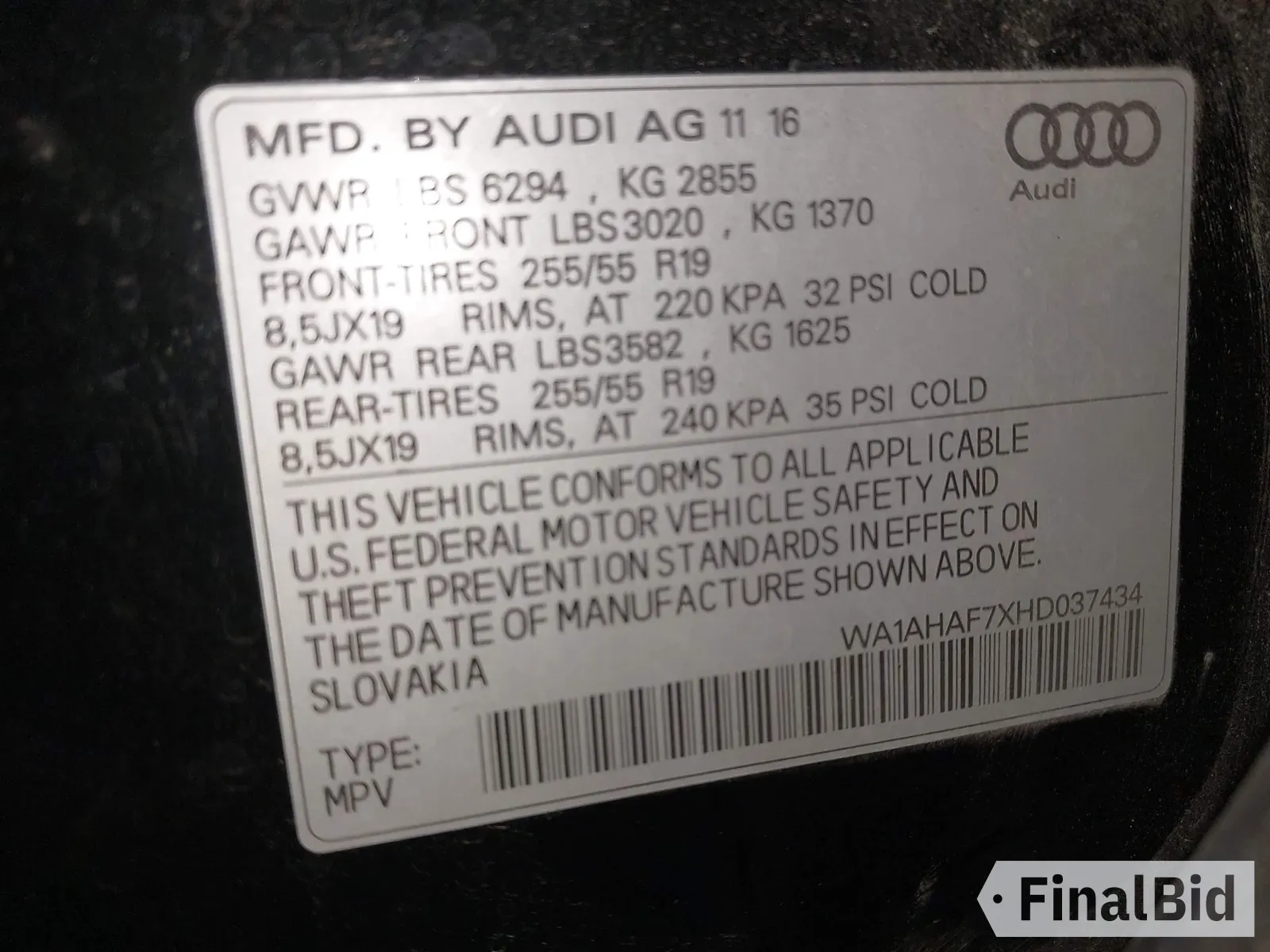 2017 Audi Q7 Premium