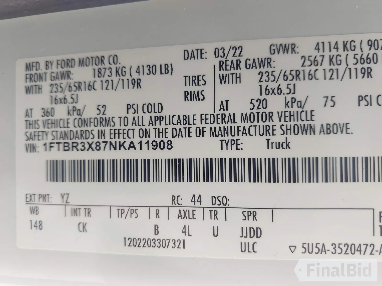 2022 Ford Transit Cargo