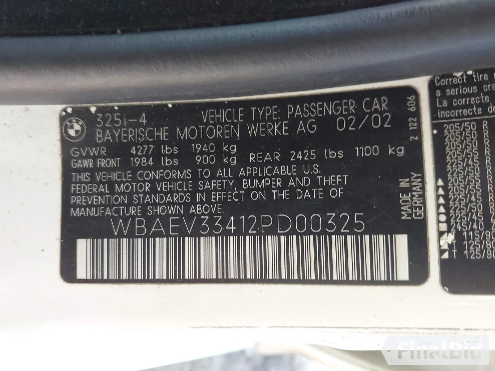 2002 BMW 3 Series 325i