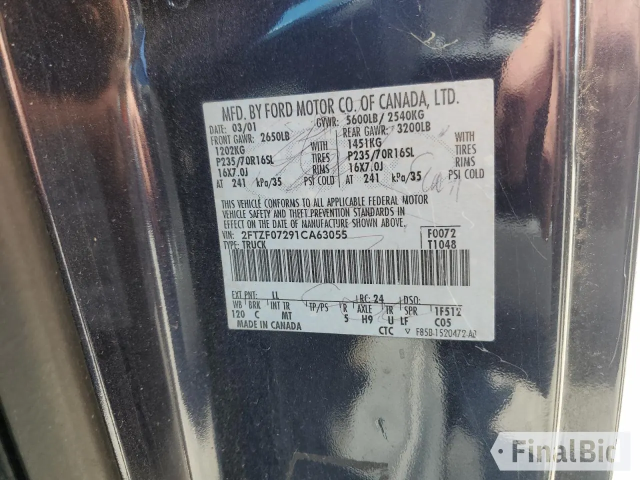 2001 Ford F-150 XL