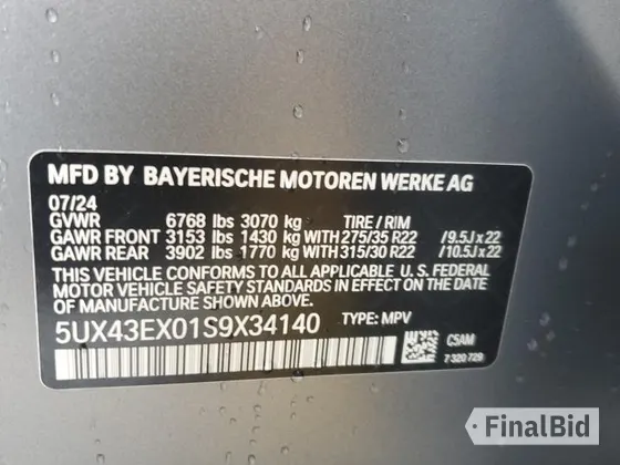 2025 BMW X6 M60i