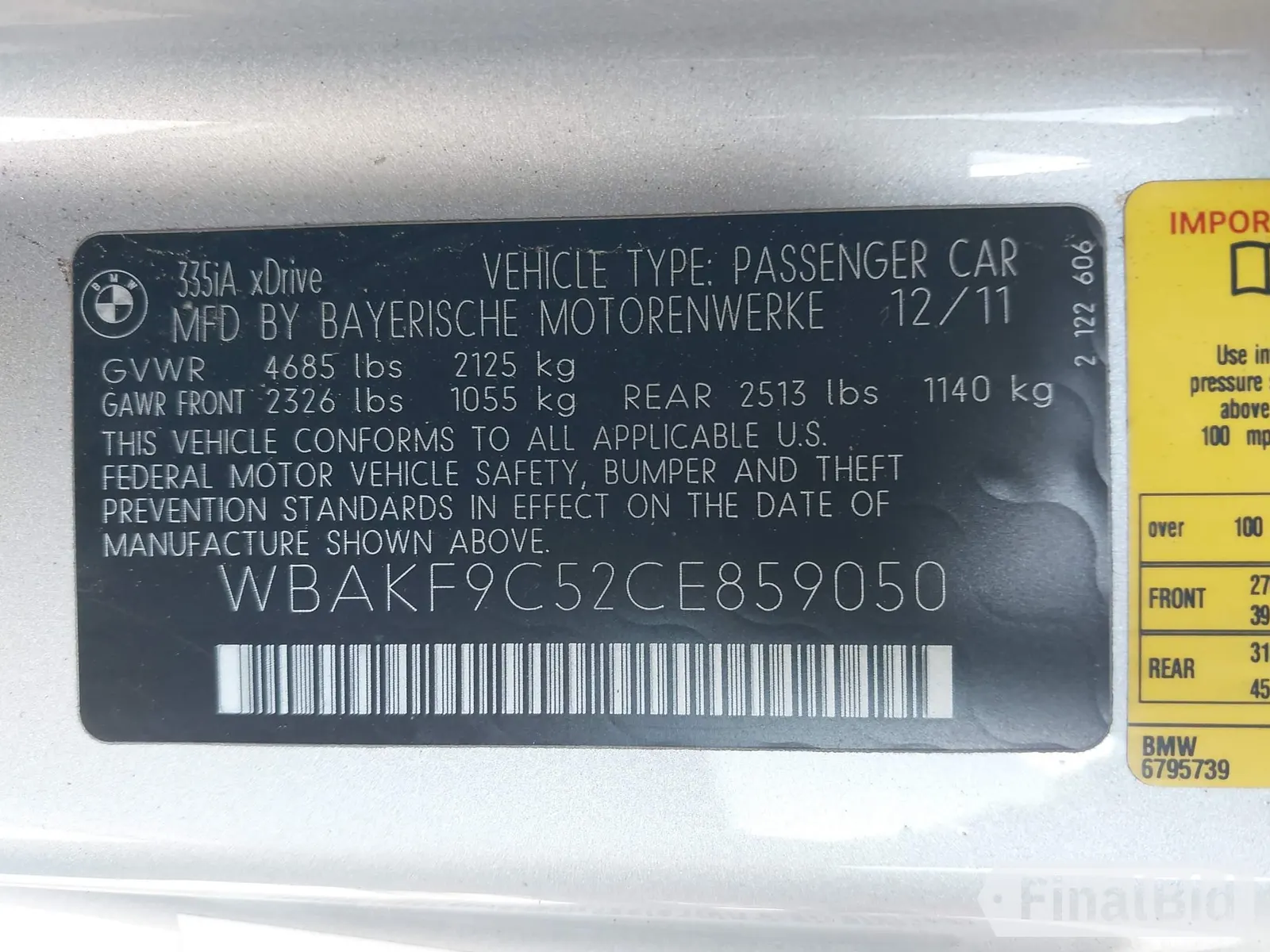 2012 BMW 3 Series 335i xDrive
