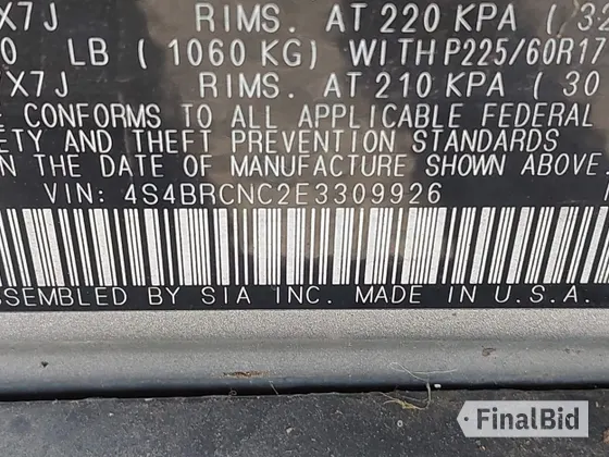 2014 Subaru Outback Limited