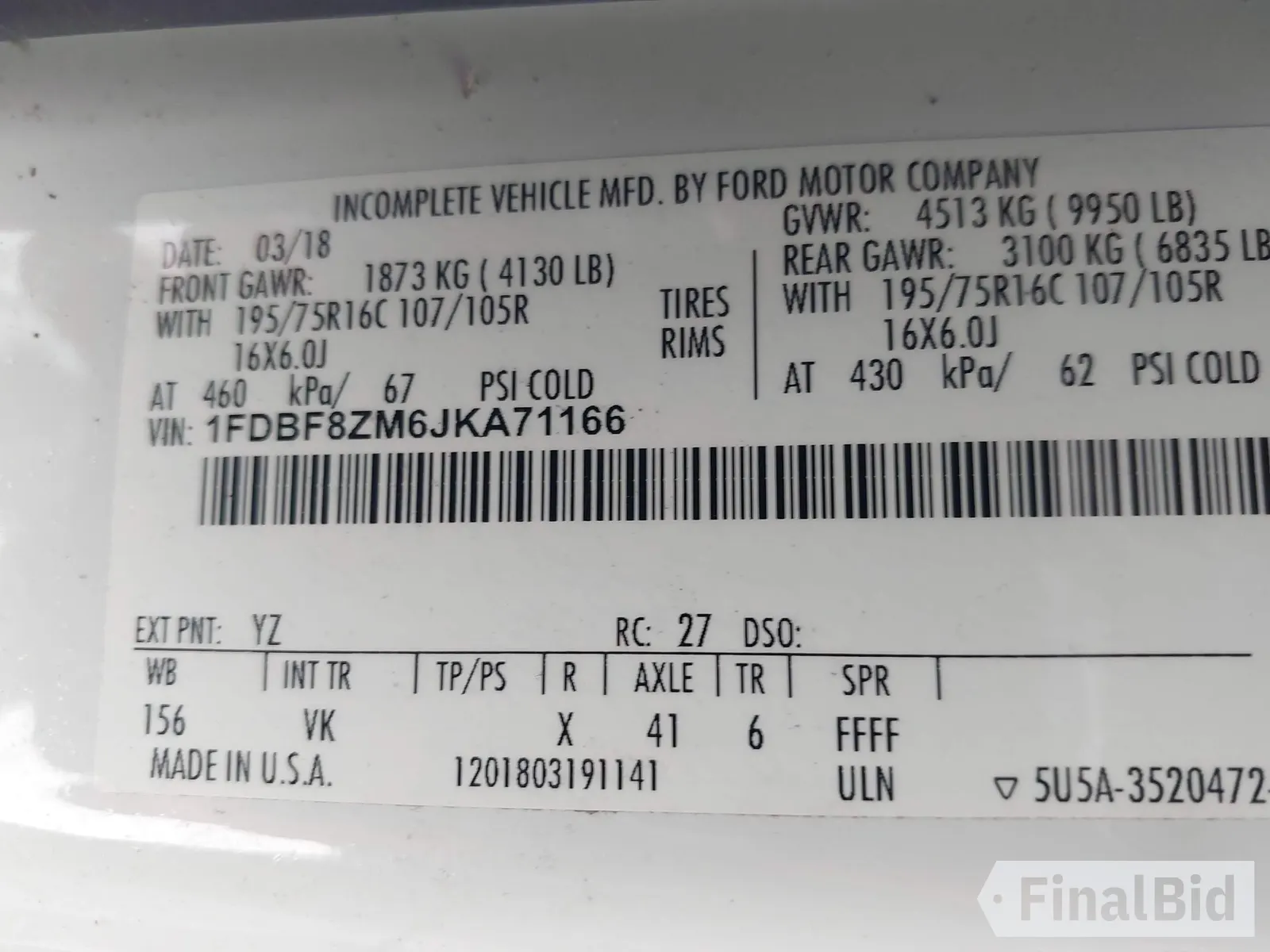2018 Ford Transit