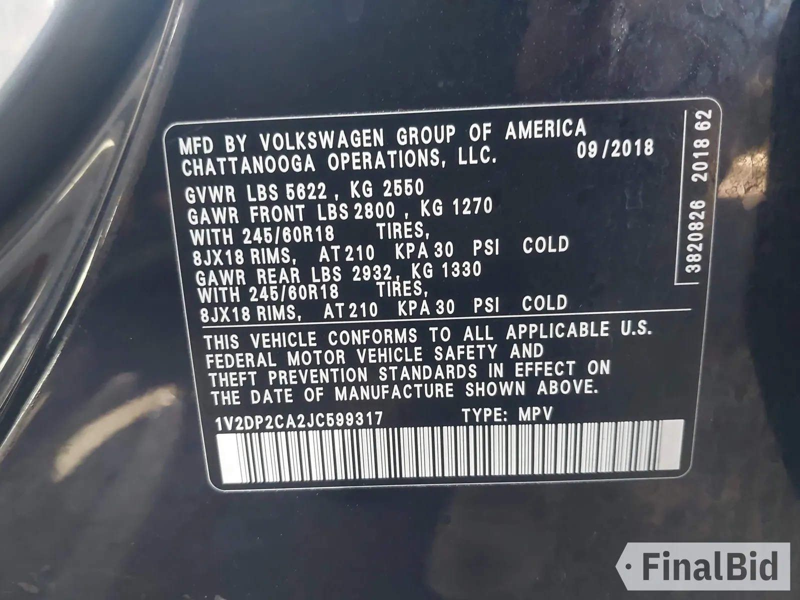 2018 Volkswagen Atlas SE