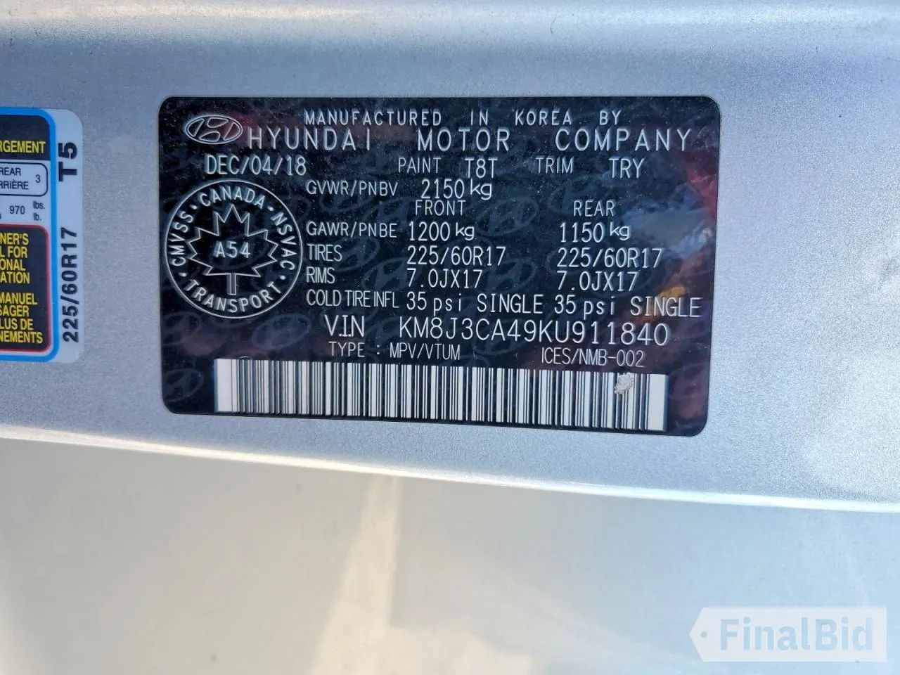2019 Hyundai Tucson Value