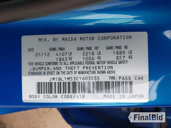 2012 Mazda 3 S Grand Touring