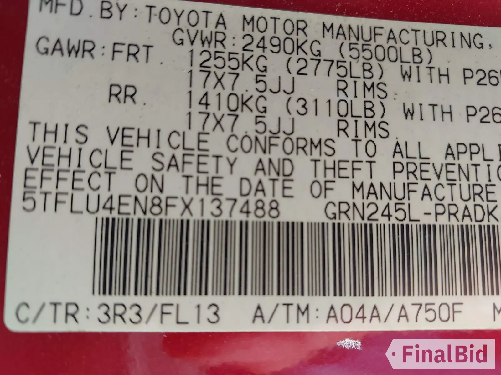 2015 Toyota Tacoma