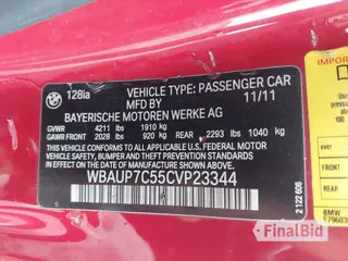 2012 BMW 1 Series 128i