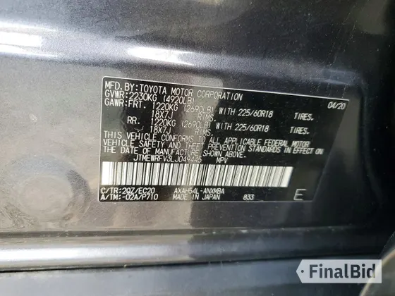 2020 Toyota RAV4 Hybrid XSE