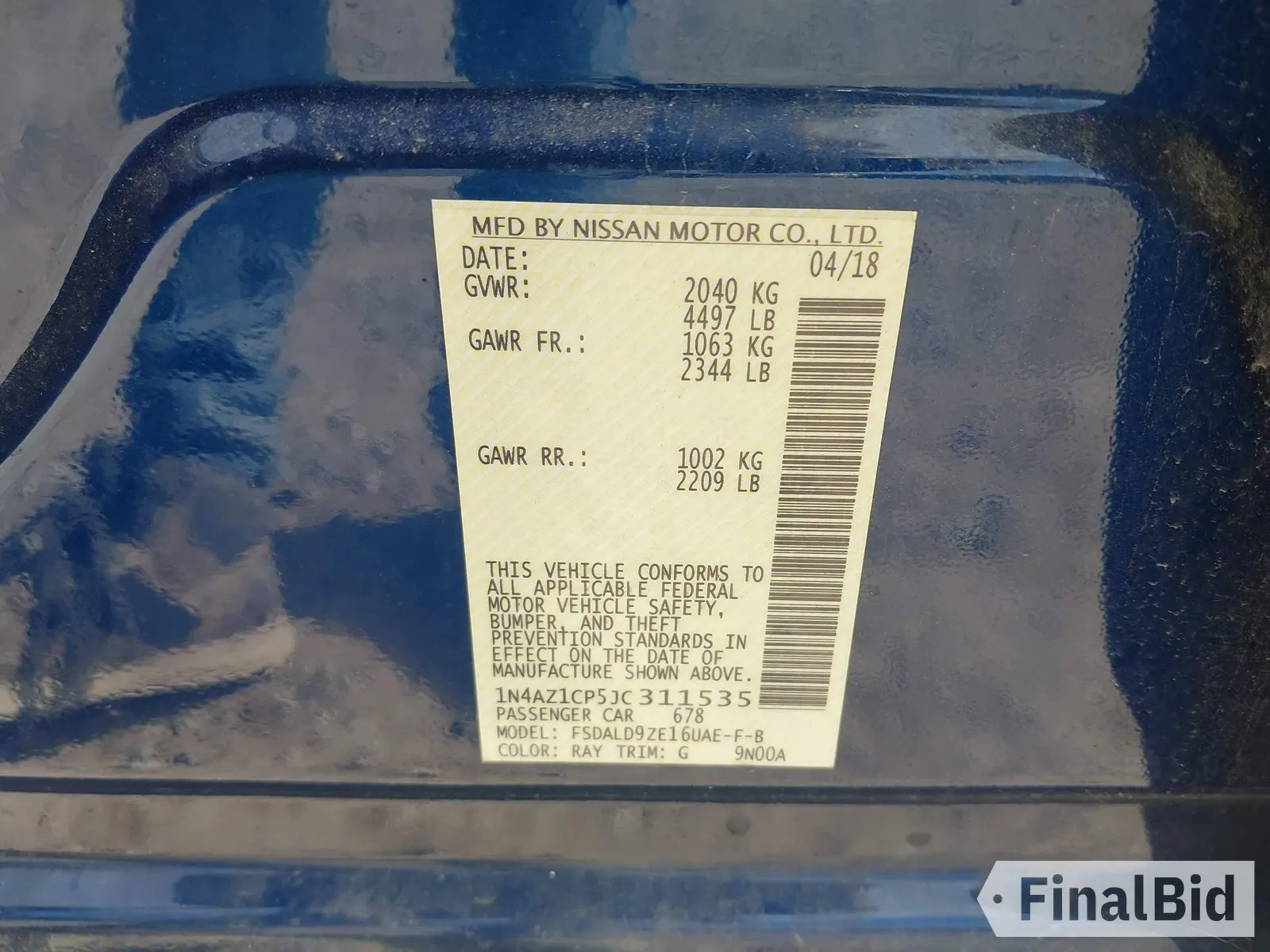 2018 Nissan LEAF SV