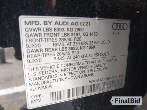 2021 Audi Q7 Premium