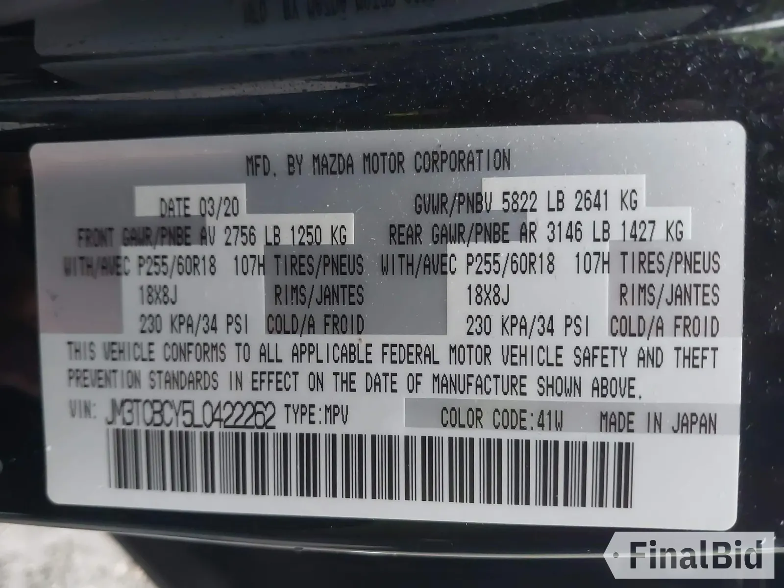 2020 Mazda CX-9 Touring