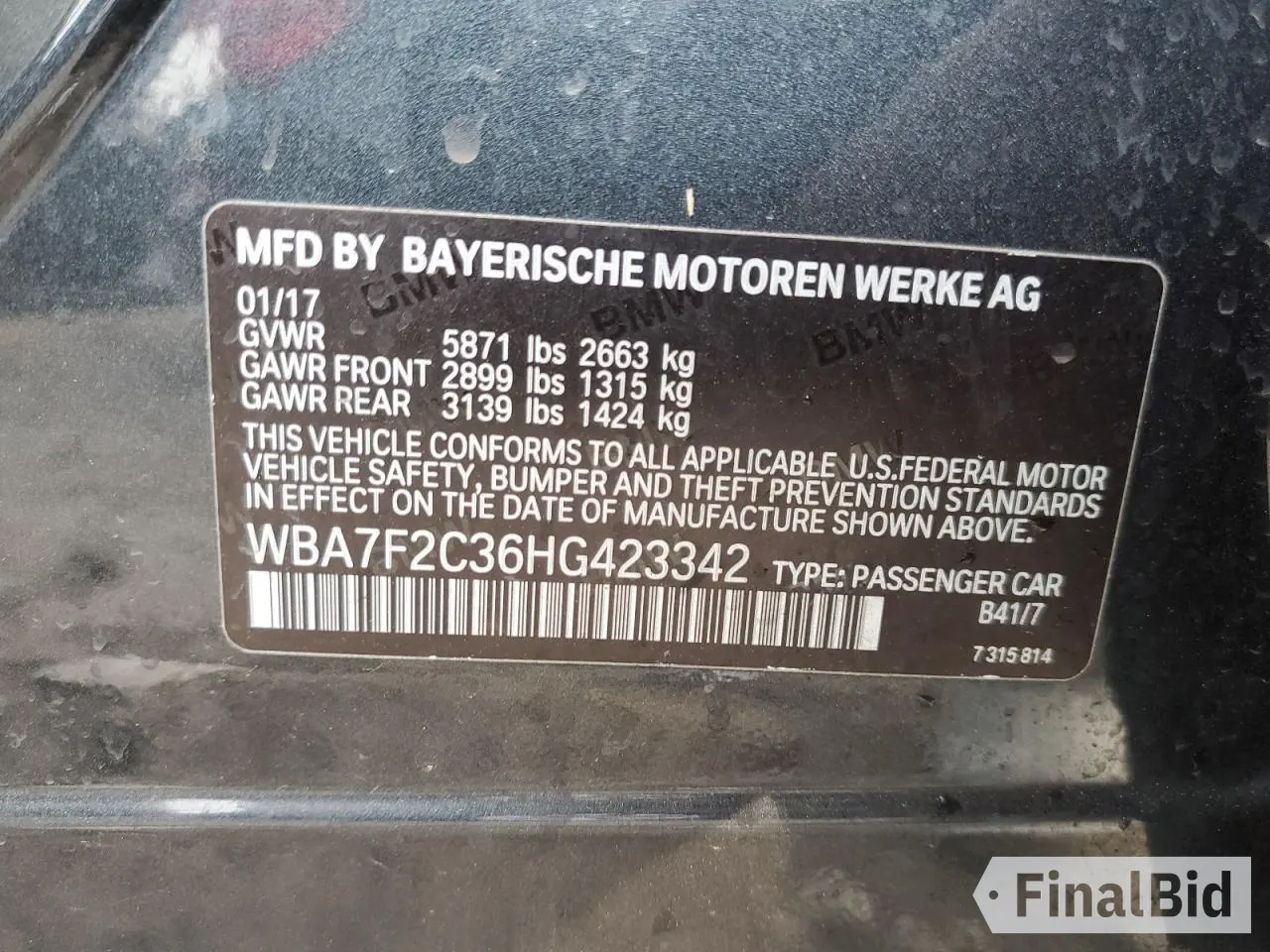 2017 BMW 7 Series ALPINA B7 xDrive