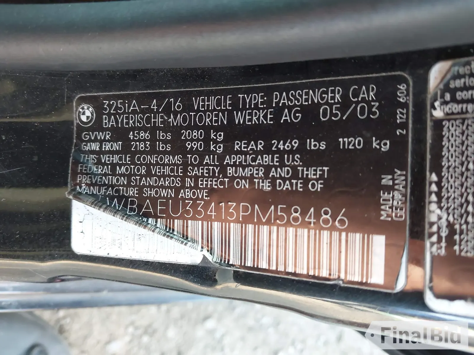 2003 BMW 3 Series 325xi