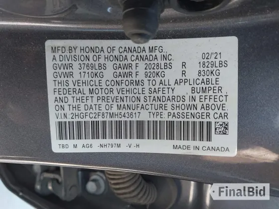 2021 Honda Civic Sport
